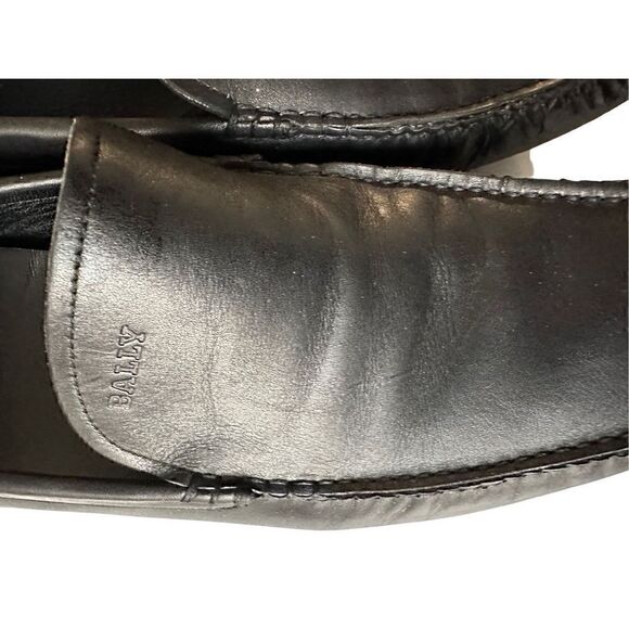 BALLY WALDER Men's Trainspot Black Leather Loafer Driver - Picture 4 of 9